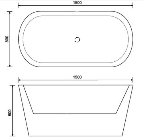 Banheira Imersão Branca 150x80x60 Acrilico Importada
