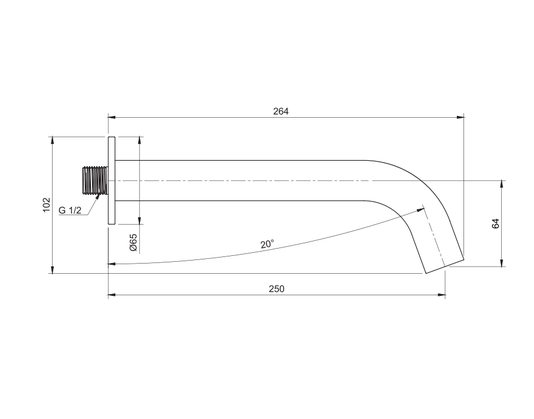 Bica de Parede para Banheira Quantum DK5211BN Doka