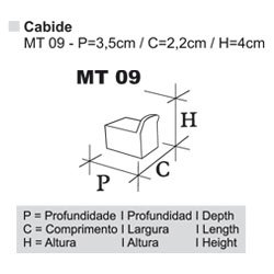 Cabide de Parede cromado MT 009 Metric Cony
