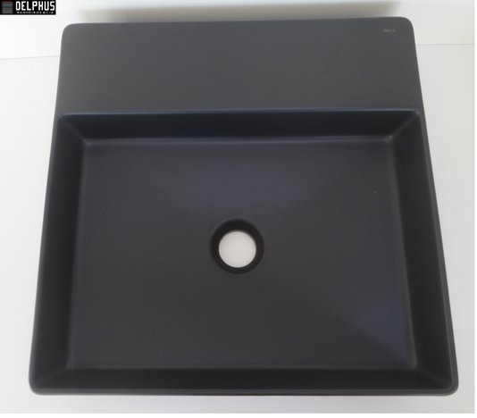 Cuba Deca L.129.94 de Sobrepor Quadrada com Mesa 40cm Ebano Fosco