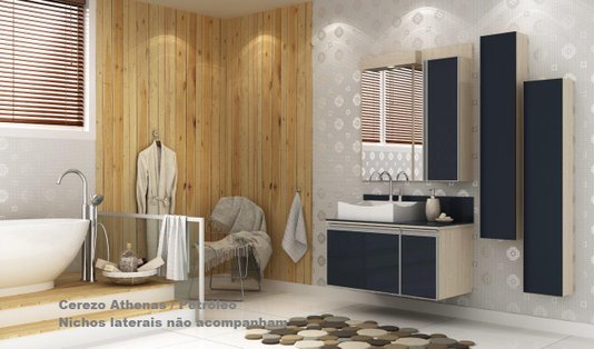 Balcão em Madeira MDF para Banheiro 900cm Massimo