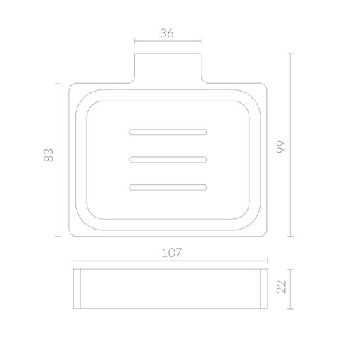 Saboneteira de Parede Quadro Cromado ACE20232 Rubinettos