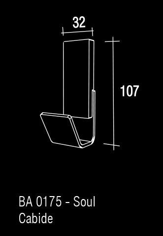 Cabide simples cromo/ underground Soul BA 0175.442 Zen Design