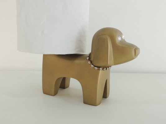 Cachorro GG 1281 Coleira Dourado com Cristal