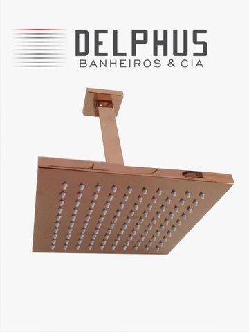 Chuveiro de Teto SPA ROSE GOLD Quadrado 20x20  - 84180T RUBINETTOS