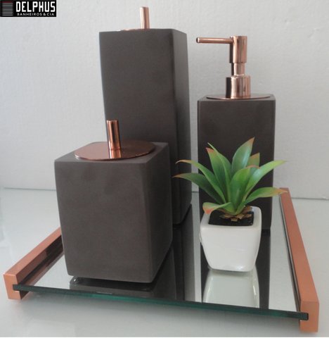 conjunto-com-3-pecas-saboneteira-liquida-porta-escova-e-porta-cotonete-marrom-fosco-resimetal