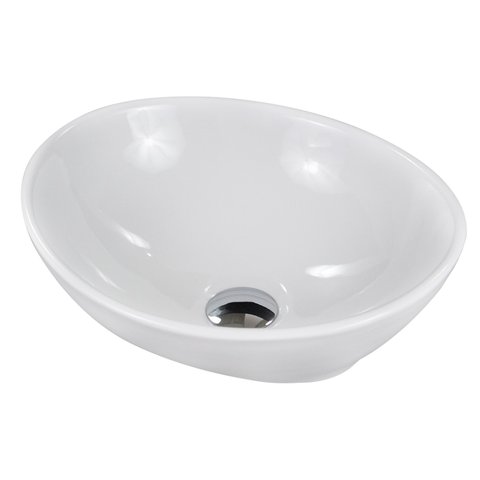 Cuba Apoio Oval Canoa 41X33X14 Branca