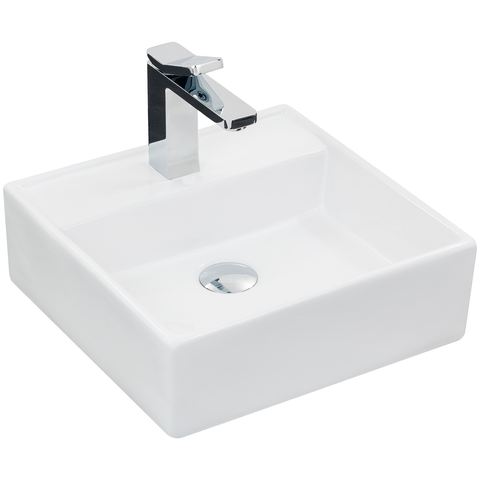 Cuba Apoio Quadrada com Mesa 38X38X12 Branca