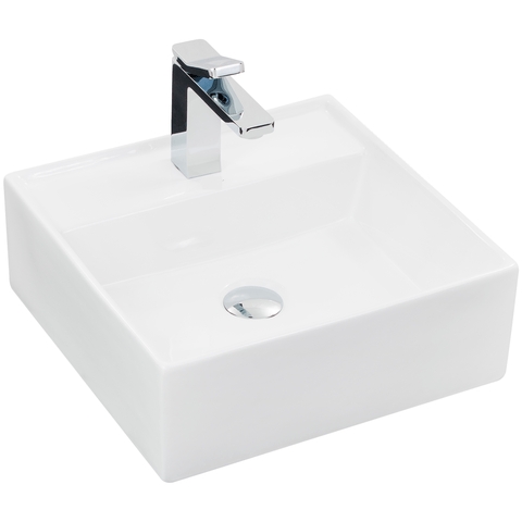 Cuba Apoio Quadrada com Mesa 41x41x14 Branca