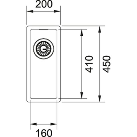 Cuba Inox Franke Box 16 (41x16x14) Fosco Código 14609