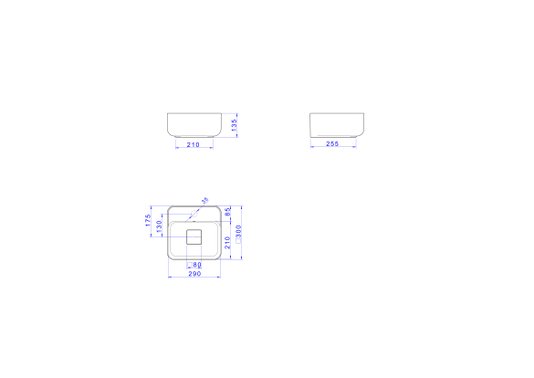 Cuba de apoio quadrada 30cm com Mesa L.11030.M.17 Deca