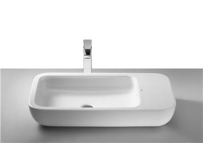 Cuba de Apoio retangular branco 75x40cm Khroma Roca