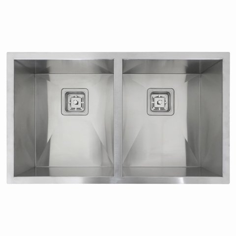 Cuba de Cozinha Dupla Lux 760 76x45x20 Inox Movel