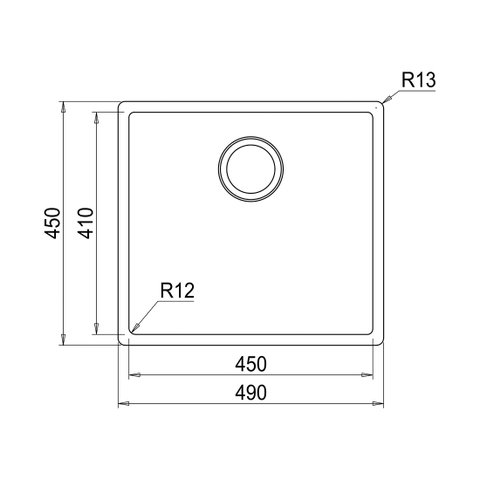 Cuba Inox Franke Box 45 (45x41x20) Fosca Código 15194