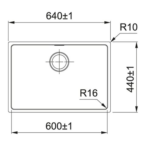 Cuba Linea de cozinha 60x40 FEX 110-60 Aço Inox 16661 Franke