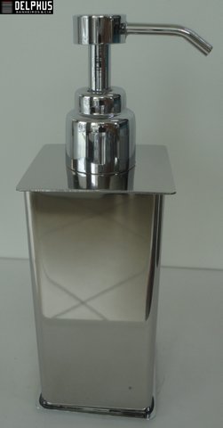 Saboneteira Liquida Quadrada para bancada/mesa - 2135 aço inox polido