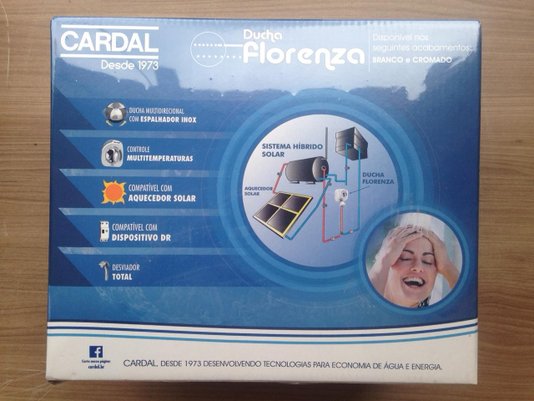 Ducha Florenza com Desviador Cromada 7800W - 220V Cardal