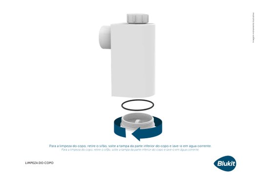 Sifão Universal de Parede com Copo 31703 Cromado Blukit