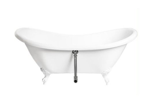 Banheira de Imersão ANTIGUA (1750x730x770)cm Com pés brancos - IM1018BR IMMERSI