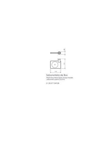 Saboneteira para box cromada Solution Crismoe