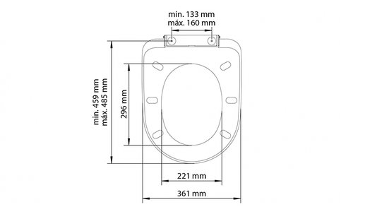 Assento Carrara/Duna/LK/Nuova Soft Close Branco Censi