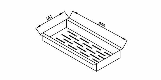 Escorredor Utensilios Horizontal 300mm 20.04.00143 Debacco