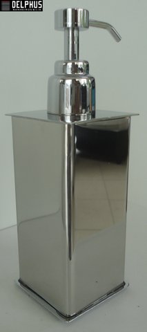 Saboneteira Liquida Quadrada para bancada/mesa - 2135 aço inox polido
