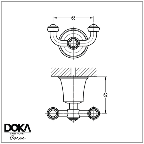 Cabide Duplo EVER Orb DK8261OB Doka