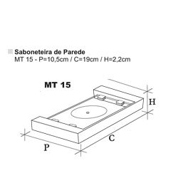 Saboneteira de Parede cromado MT 015 Metric Cony
