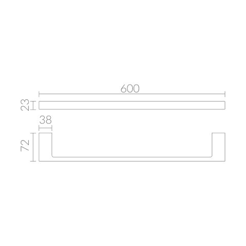 Toalheiro 60cm Quadro Cromado - RBACE20237 Rubinettos