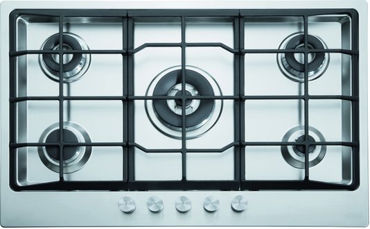 Fogão de mesa inox Neptune 5 bocas gás FHNE 805 4G TC XS Franke