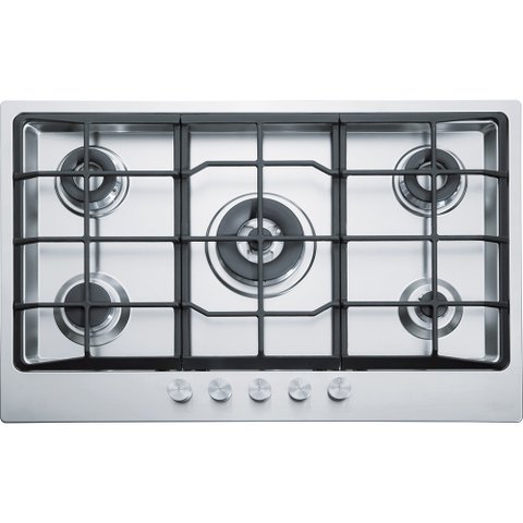 Fogão de mesa inox Neptune 5 bocas gás FHNE 805 4G TC XS Franke