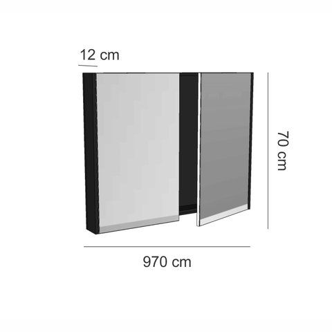 Gabinete completo 100cm Frame Mazzu