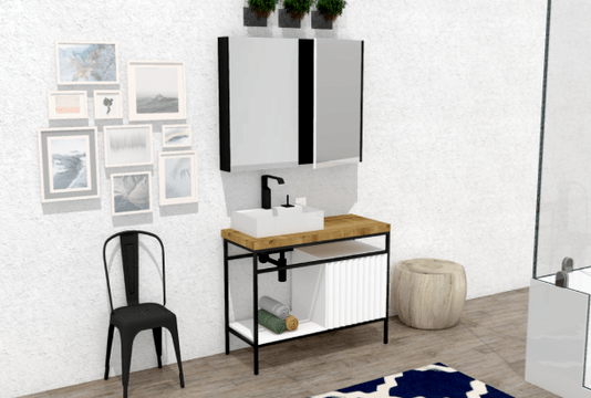 Gabinete completo 100cm Frame Mazzu