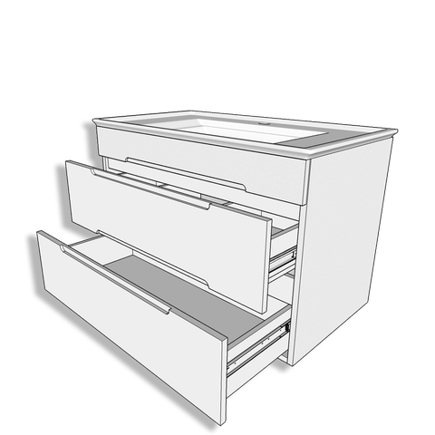 Gabinete para banheiro Jazz 80cm Mazzu