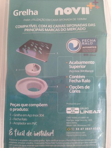 Grelha 10x10 para caixa sifonada 2945 Novii