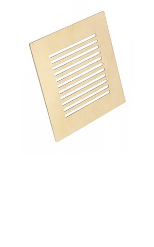 Ralo Grelha 15X15 5006/1-G Listras sem Caixilho GOLD
