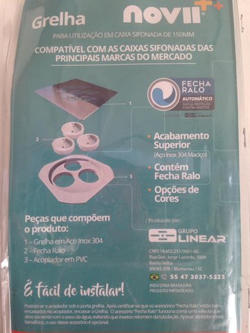 Grelha 15x15 para caixa sifonada 2949 Novii