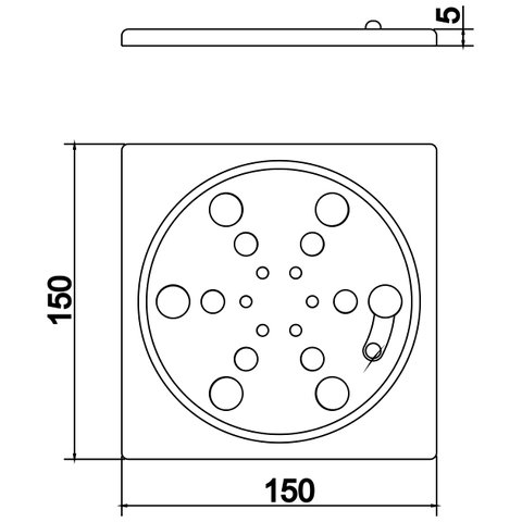  Grelha 15x15 sem Base Fecho Abre/Fecha 2415C Cromada Meber