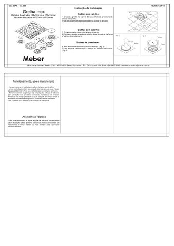  Grelha 15x15 sem Base Fecho Abre/Fecha 2415C Cromada Meber