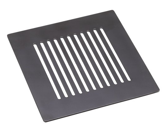 Ralo Grelha10X10 com Base Black Matt Listras Invinox