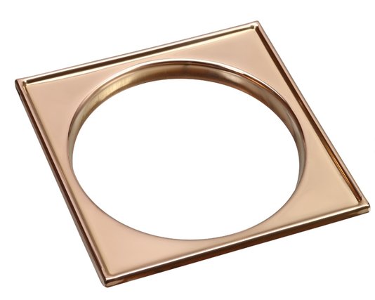 Ralo Grelha10X10 com Base Red Gold Listras Invinox