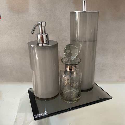 Kit 2 peças com Bandeja Fumê Resimetal