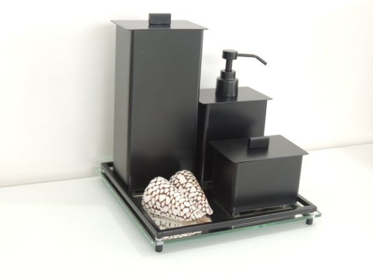 Kit 4 peças Preto fosco 18177