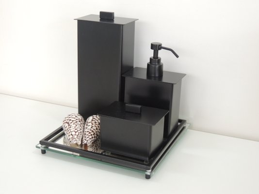 Kit 4 peças Preto fosco 18177