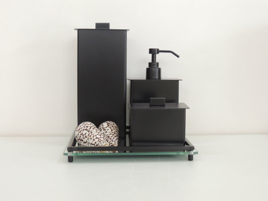 Kit 4 peças Preto fosco 18177