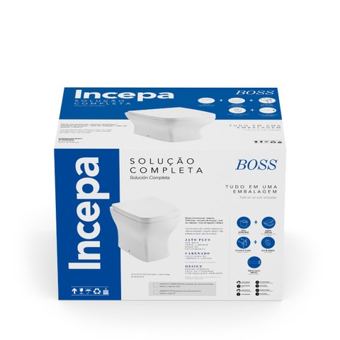 kit Bacia Boss Convencional com Assento Termofixo Stone Incepa