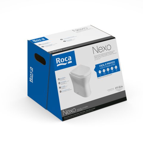 kit Bacia Roca Nexo convencional com assento termofixo café - marrom fosco