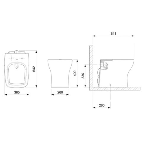 Kit Incepa Boss bacia + assento termofixo branco
