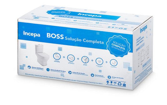 Kit Incepa Boss bacia com caixa + assento termofixo branco